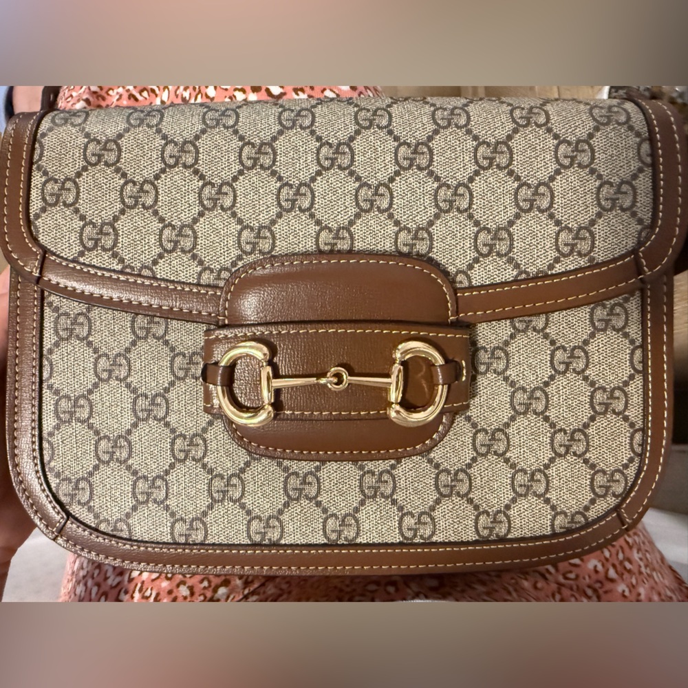 Brown and Gold Crossbody Bag